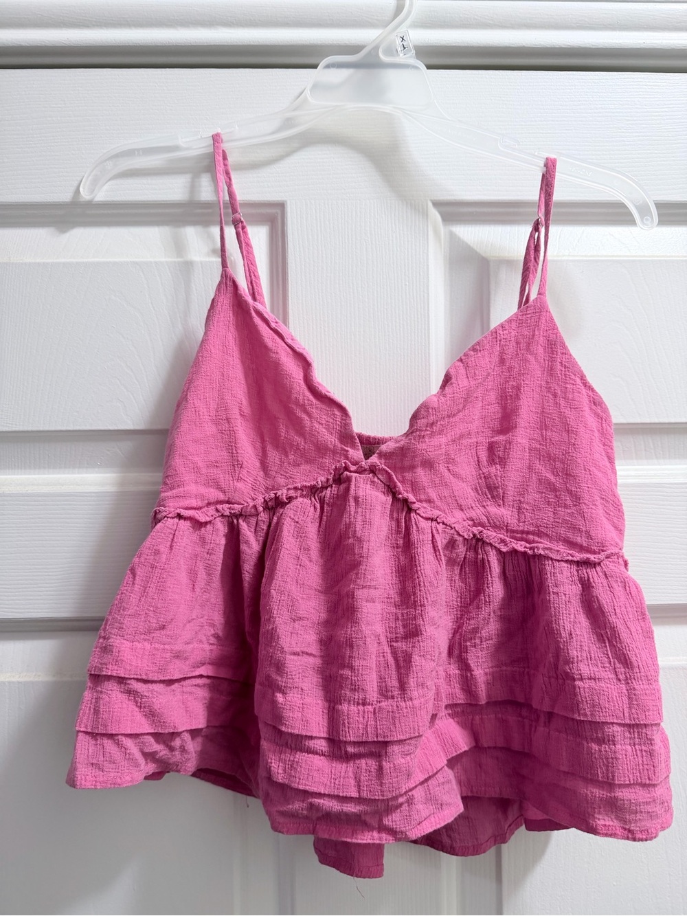 Altar'd State Pink Tiered Gauze Cami